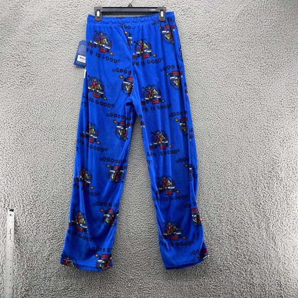 Good Life Sleeping PJ Boys Pants Medium Blue Dog Back Car Medium Weight Fleece - Picture 10 of 14